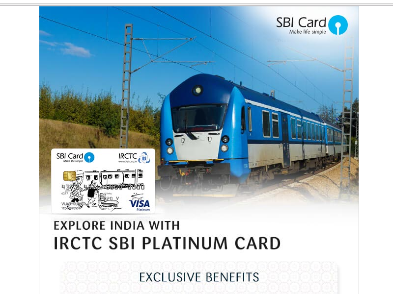 SBI IRCTC Card, IRCTC SBI Card, IRCTC Card, SBI IRCTC Platinum credit Card