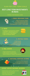 Investemnt Infographic,Long term Investments Infographic,best long term Investments,PPF,Gold,mutual funds