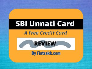 SBI Unnati credit card